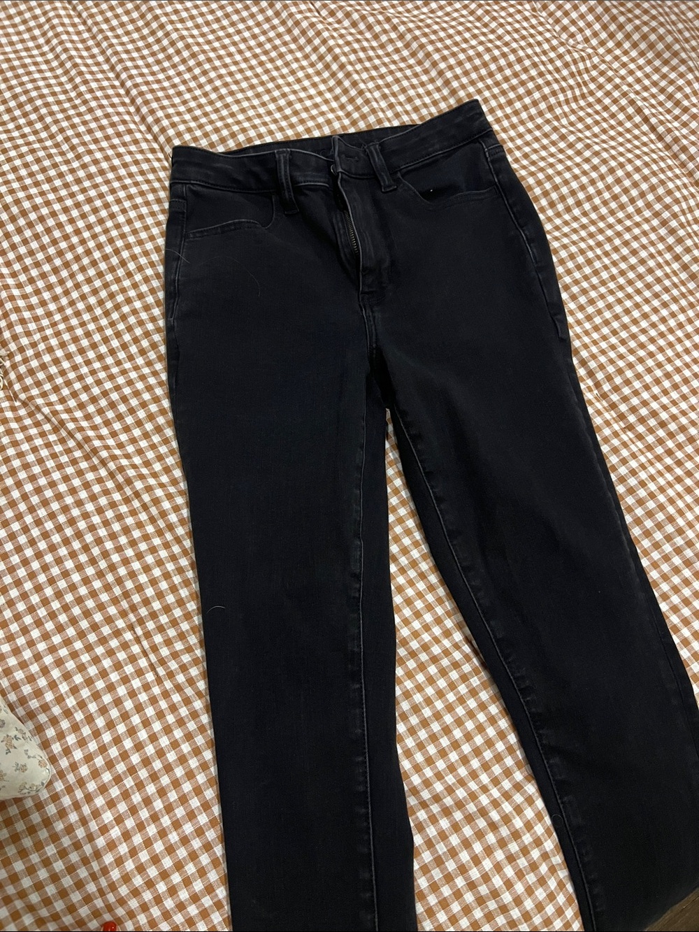 Black Women’s High-Rise Straight Jeans